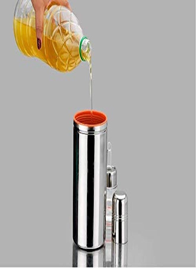 Va Sun Stainless Steel Oil Pourer Oil Dispenser, 500 Ml, Silver, 1 Piece - Image 3